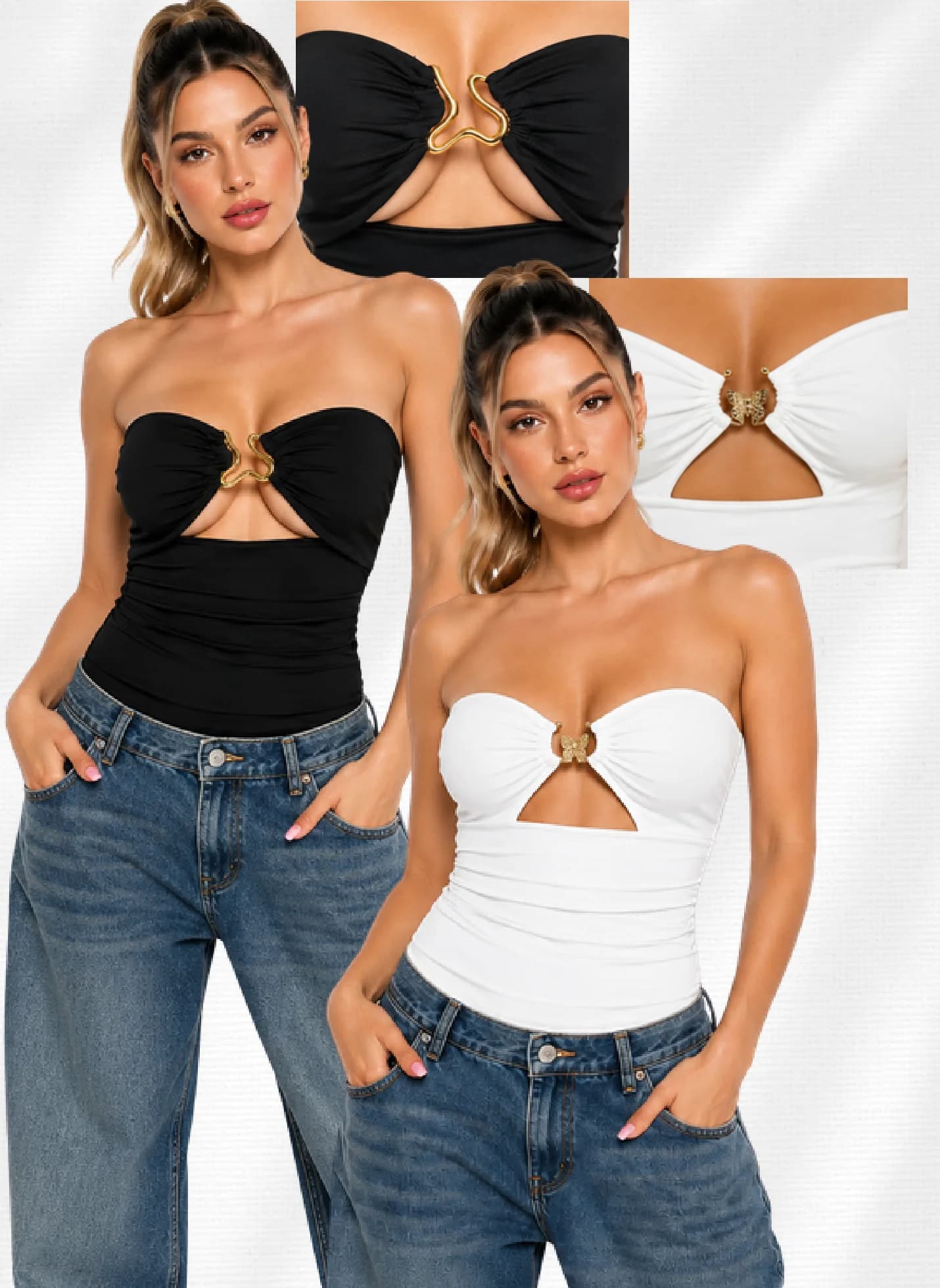 Body Zafiro en negro y blanco, tal como en el catálogo Nomad One
